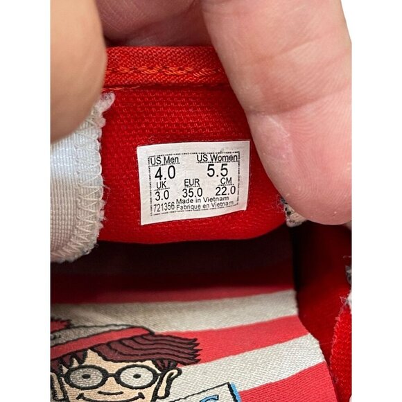 Vans Where's Waldo Limited Edition Classic Slip-On Sneakers Men’s 4 Women’s 5.5 - Picture 4 of 7